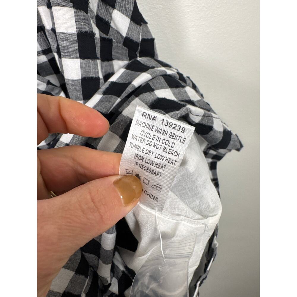 Tuckernuck Black & White Gingham Myla Romper, Size Medium-NWT - Picture 7 of 8